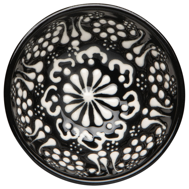 Hand-painted Turkish Bowl 3.5 inch - Evani Black