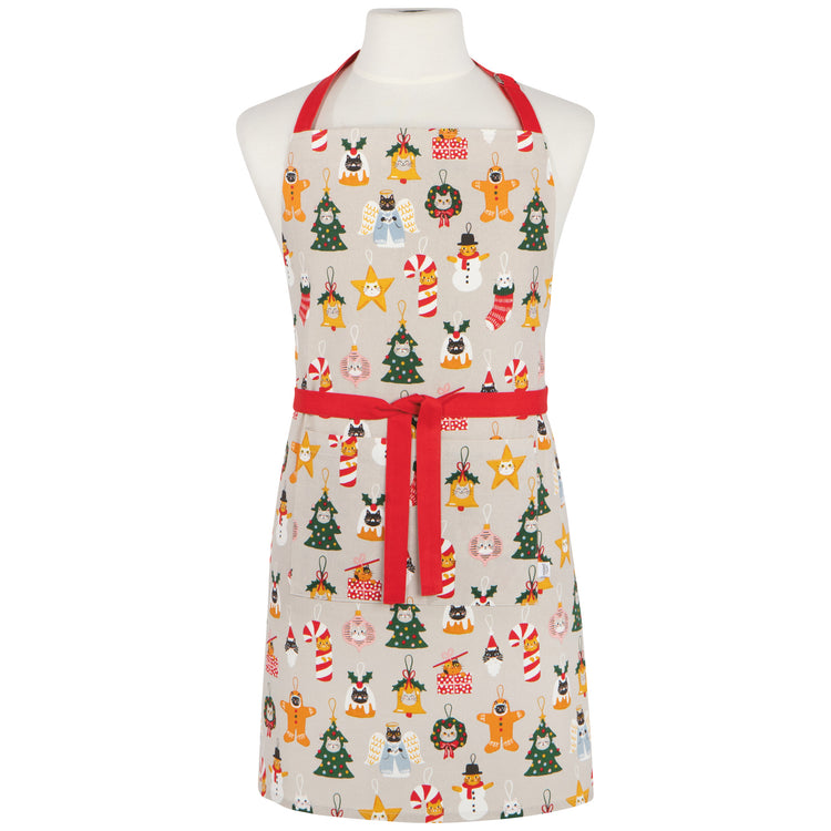 Bauble Cats Christmas Apron