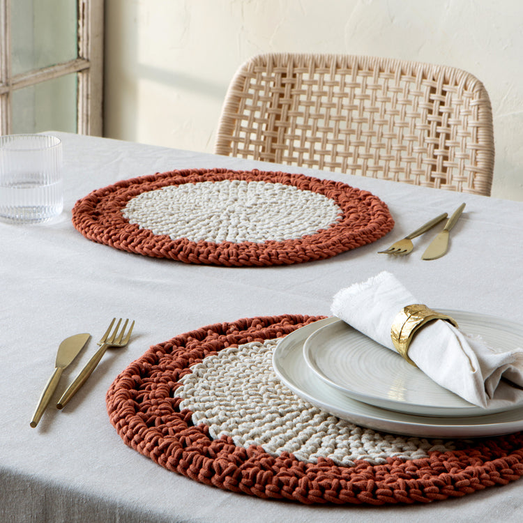 Cinnamon Stick Aura Hand-Knotted Placemat