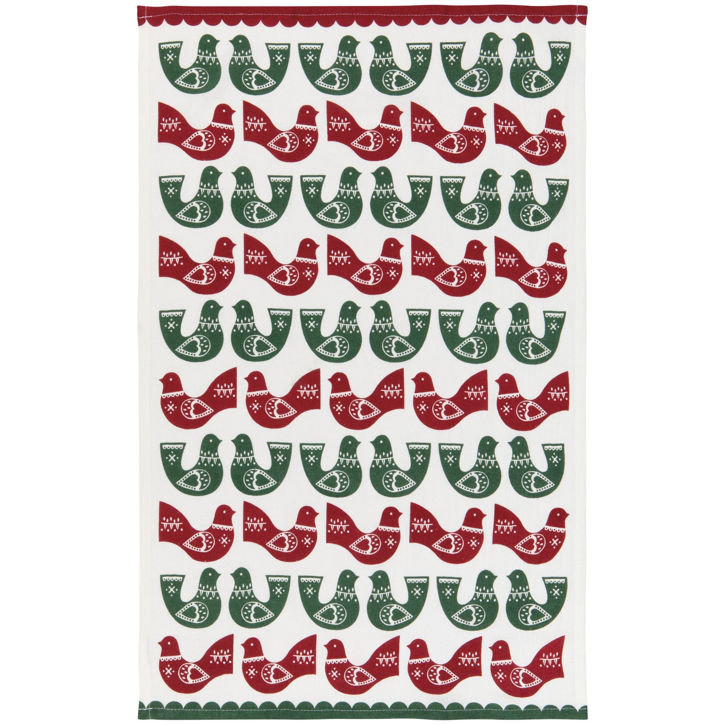 Folk Forest Christmas Bakers Floursack Dishtowels Set of 3