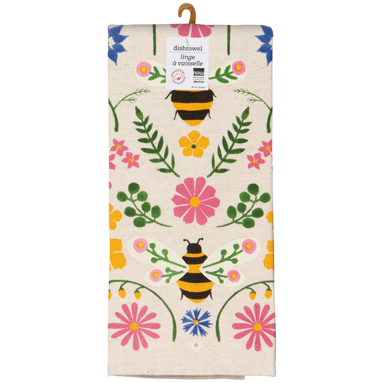Bee Garden Dishtowel