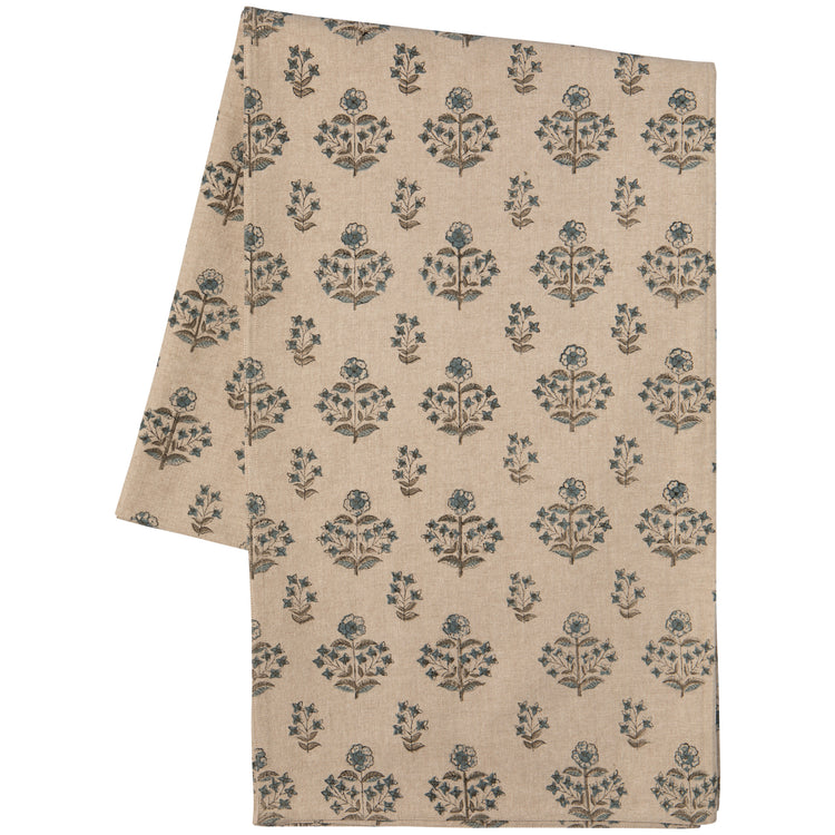 Salvia Block Print Tablecloth 60 x 90 inch