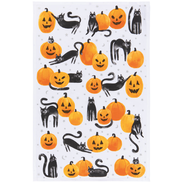 Purranormal Activity Halloween Dishtowel
