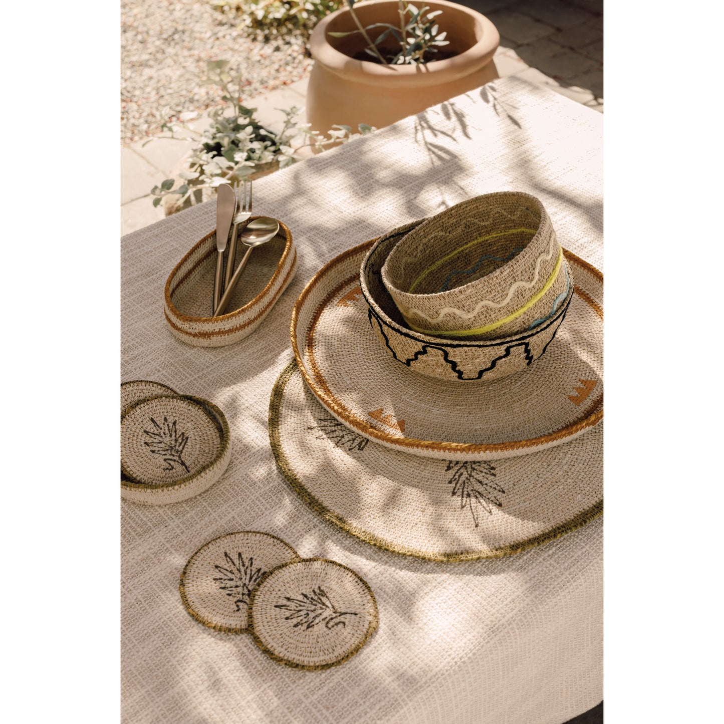 Sylvan Seagrass Coasters Set of 4