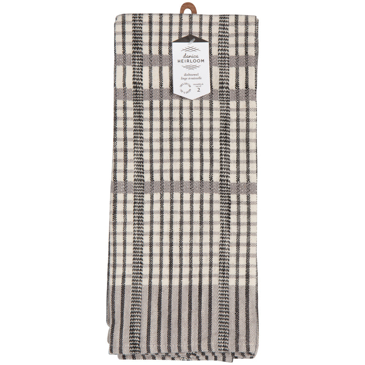 Pewter Finley Check Dishtowels Set of 2