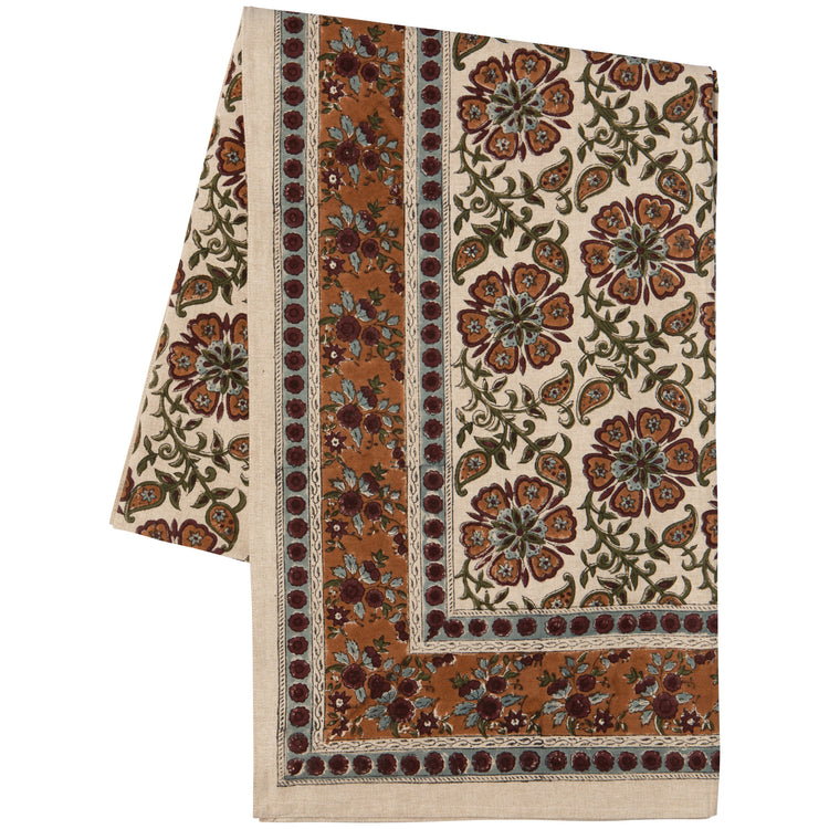 Elysian Block Print Tablecloth 60 x 90 inch