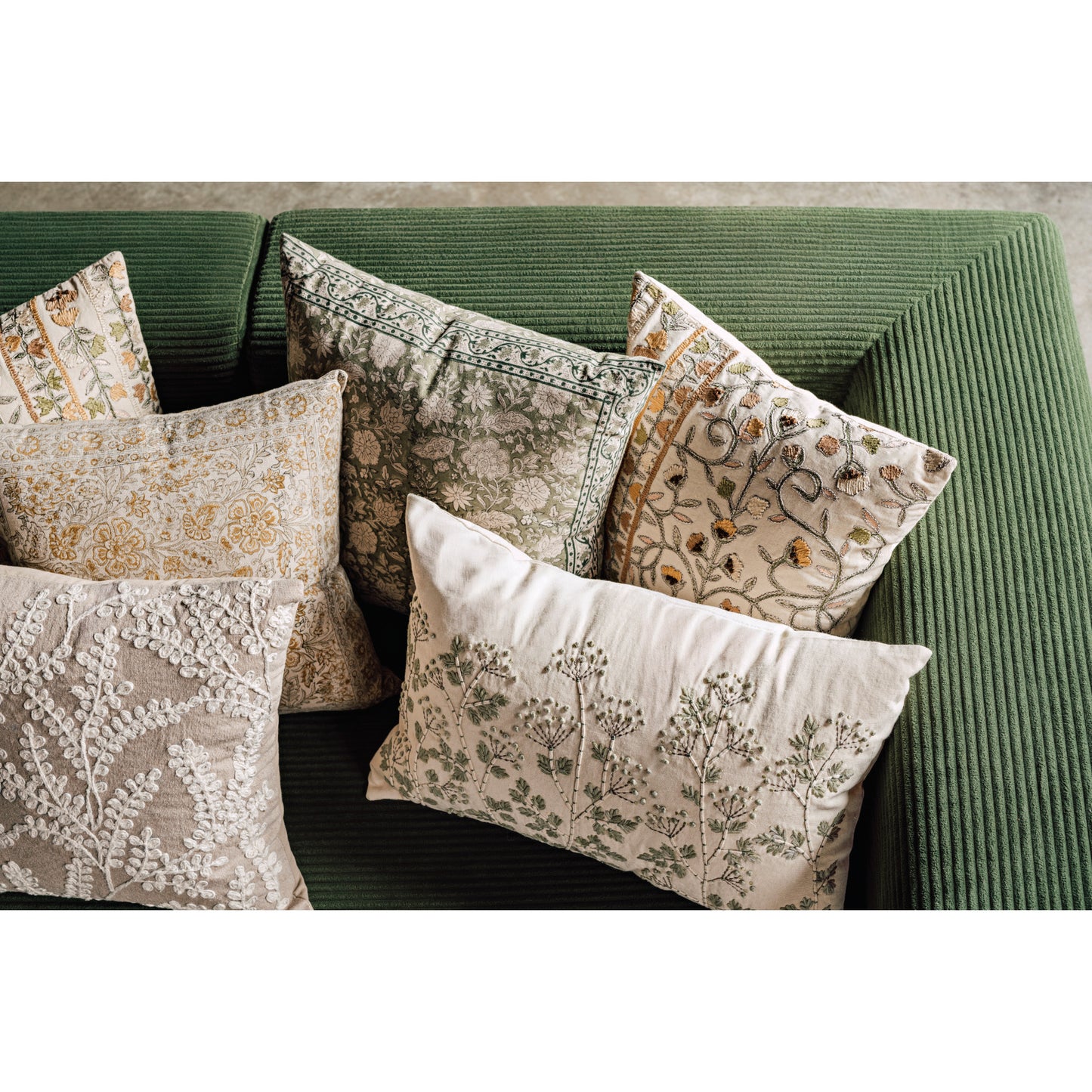 Bloom Embroidered Pillow 18 x 18 inch