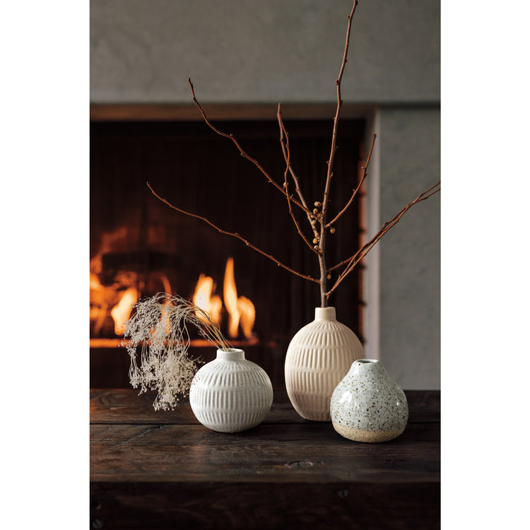 Pearl Ceramic Bud Vase