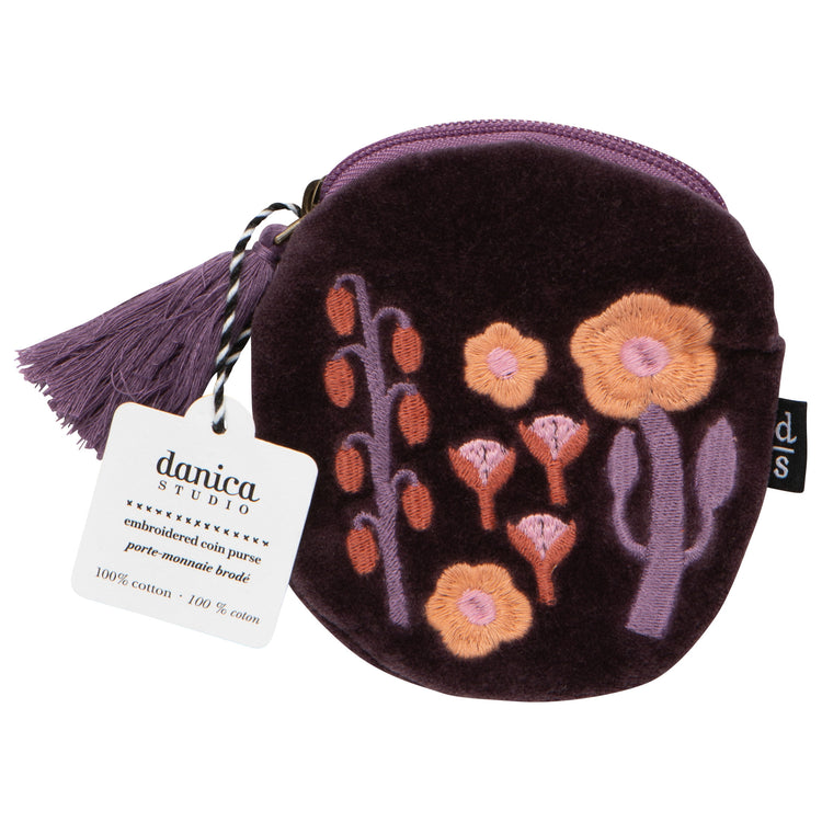 Petal Power Embroidered Coin Purse
