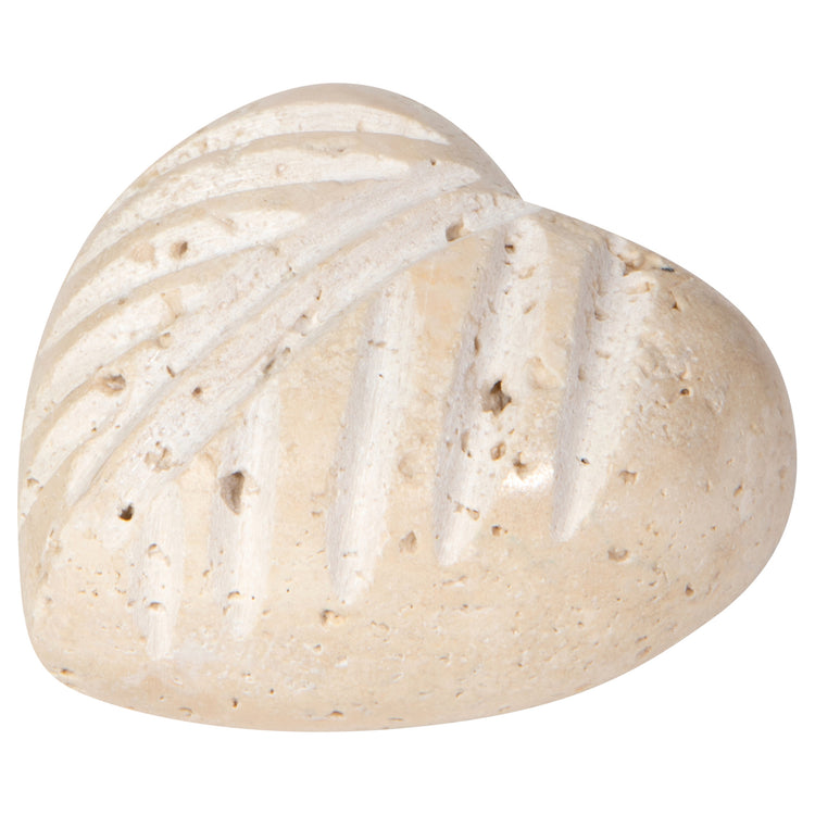 Beige Marble Heart Medium