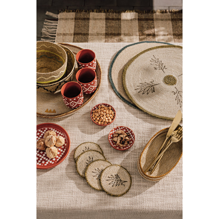 Linear Seagrass Oval Tray