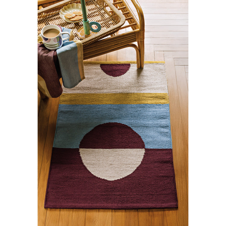 Moonphase Woven Cotton Formation Rug 2 x 3 ft