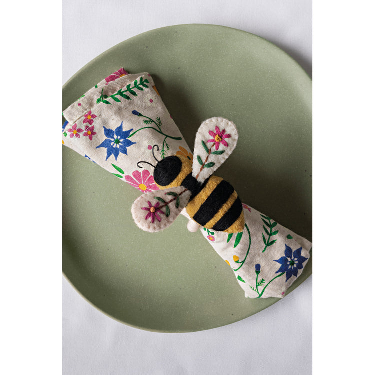 Bee Garden Felt Napkin Ring
