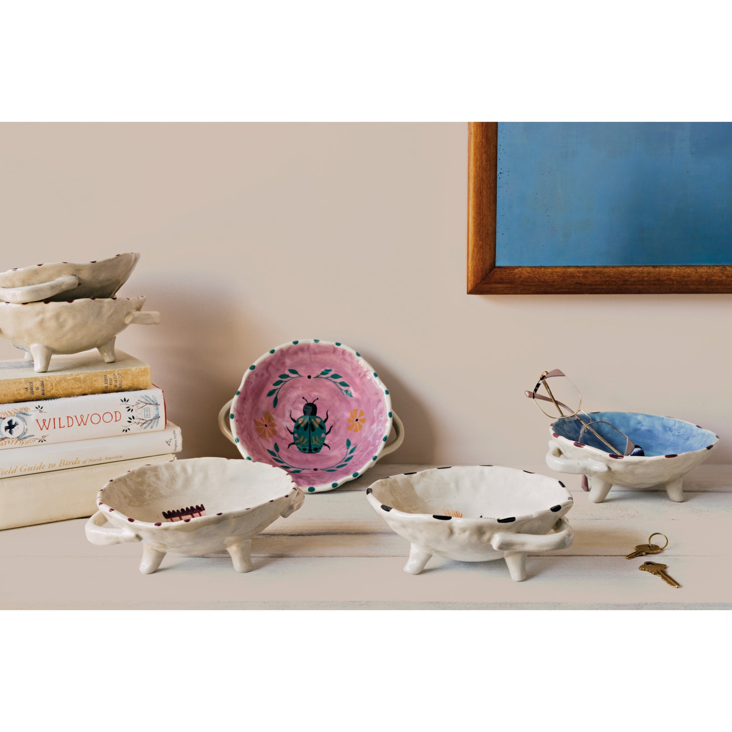 Amulet Hand Painted Footed Bowl