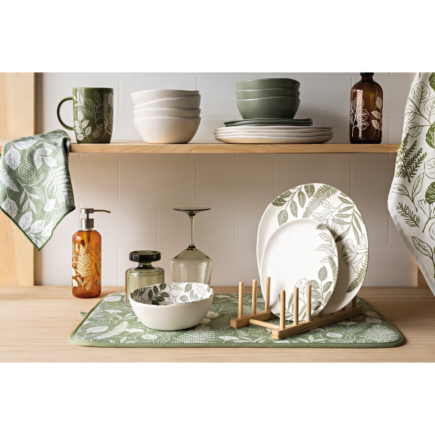 Fern & Frond Glass Soap Pump