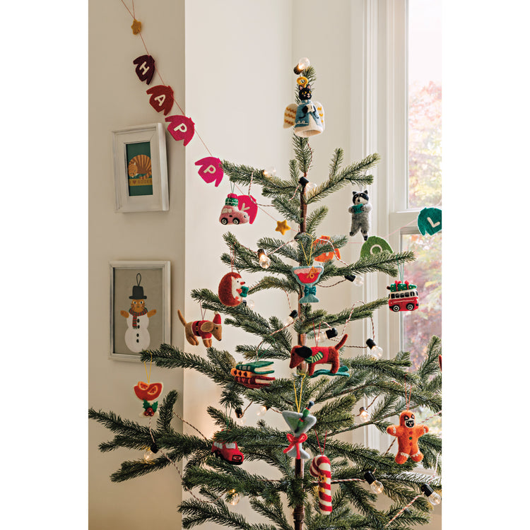 Bauble Cats Felt Christmas Tree Ornaments - 3 Assorted Styles