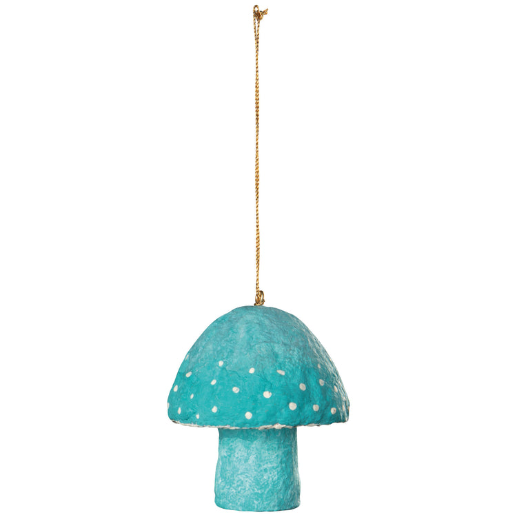 Mushroom Gems Mache Christmas Tree Ornaments - 3 Assorted Styles
