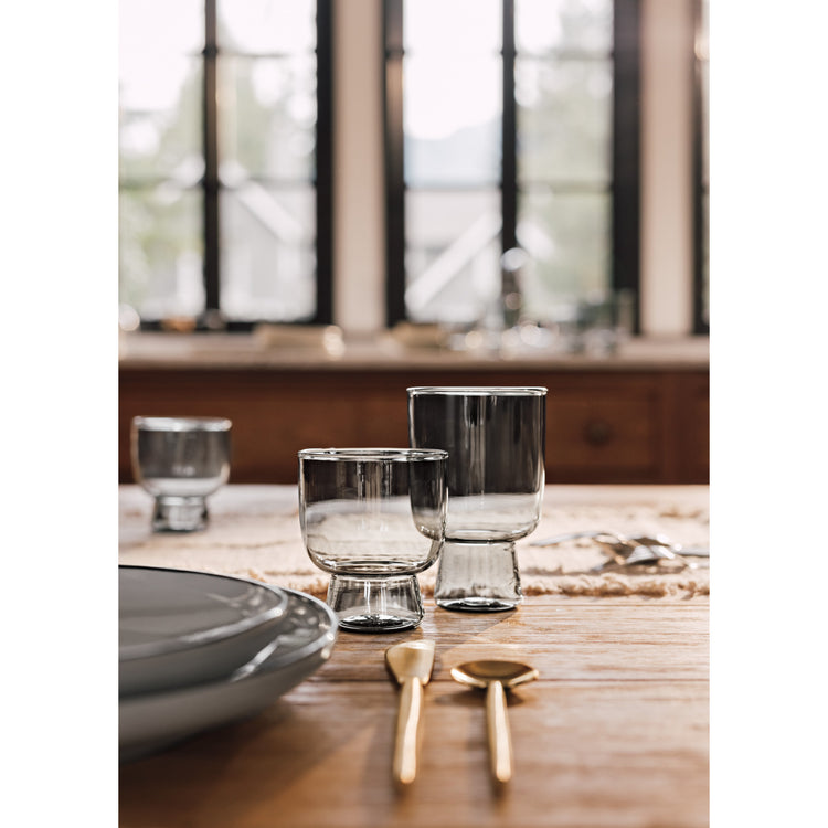 Pedestal Glass 11 oz - Smoke