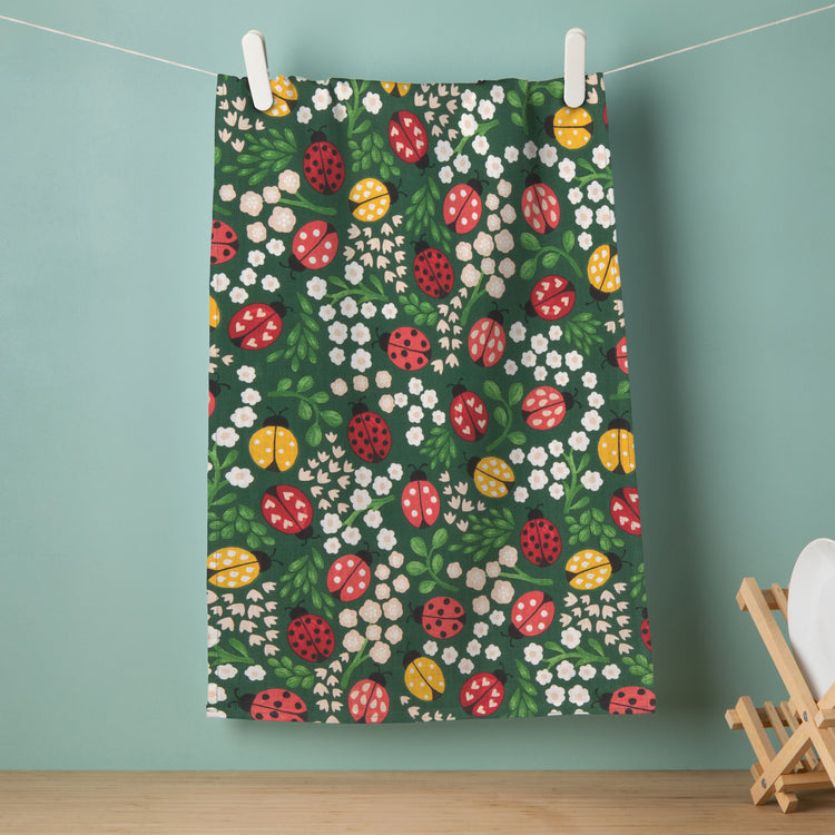 Ladybugs Dishtowel