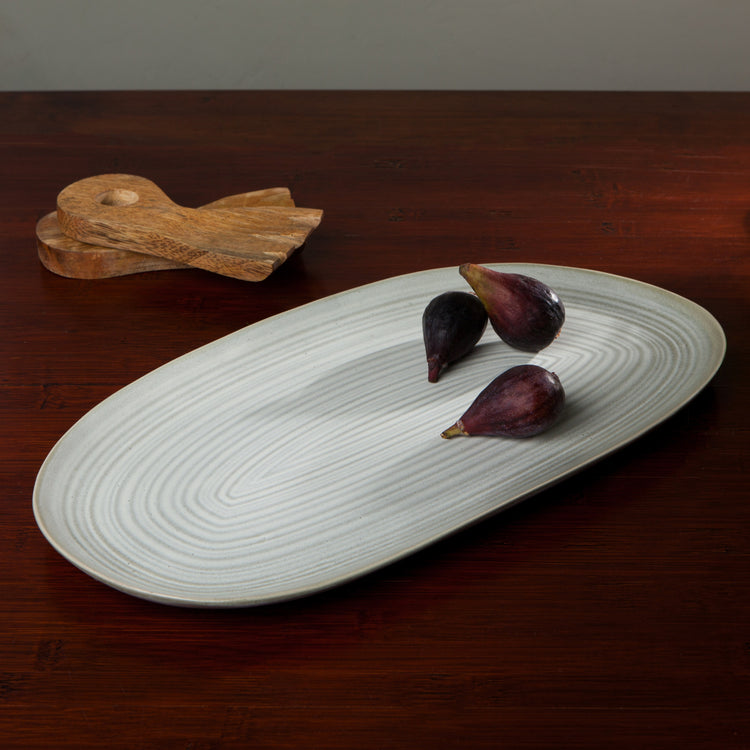Aquarius Sage Oval Platter 15 Inch