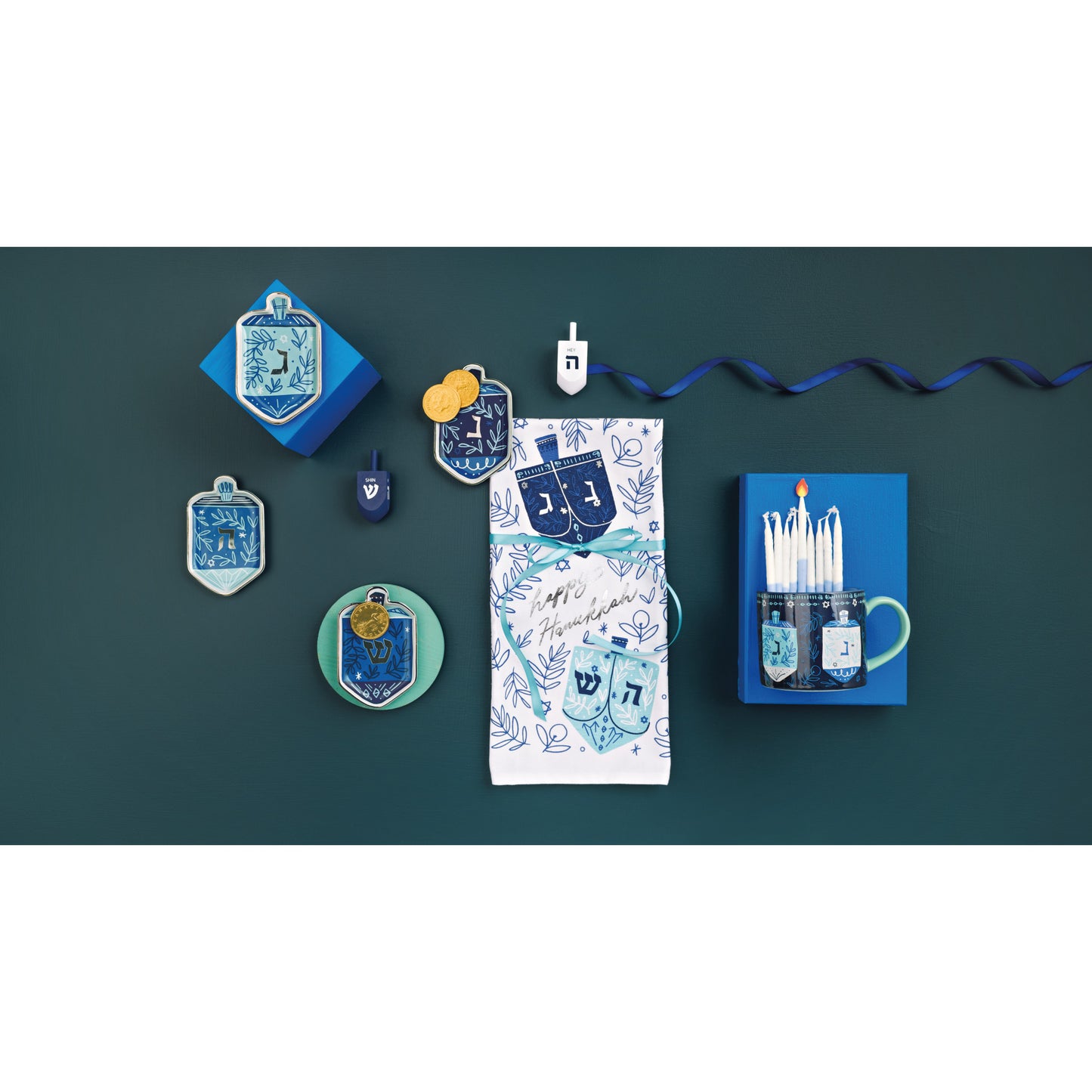 Dreidels Hanukkah Mug in a Box