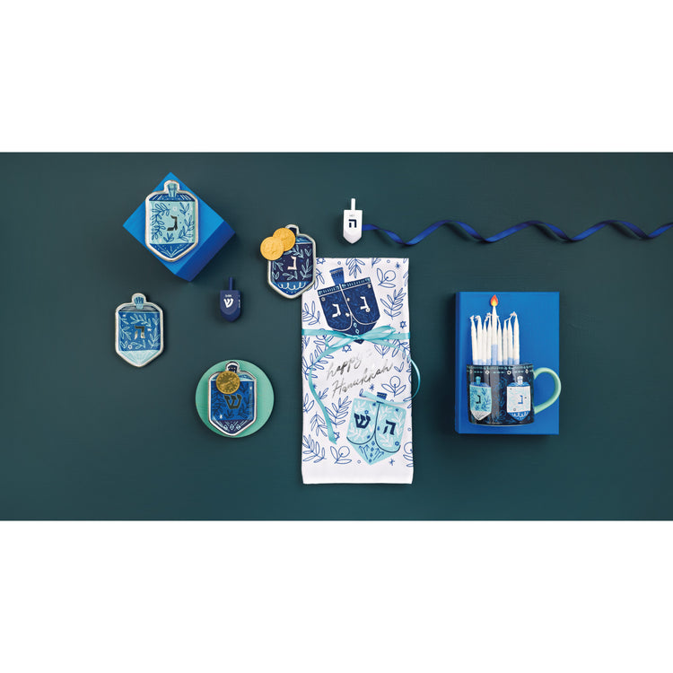 Dreidels Hanukkah Shaped Dipping Dish Set