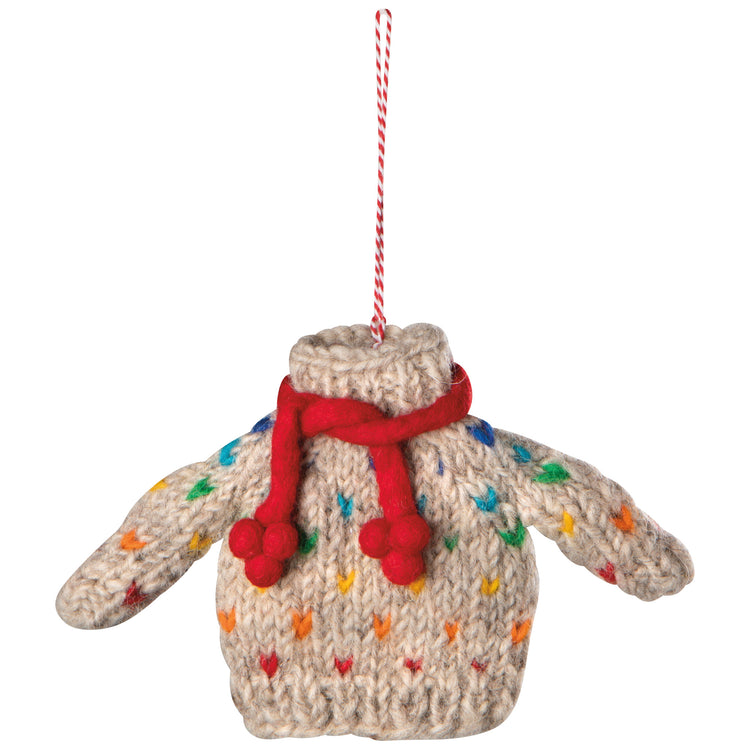Sweater Party Felt Christmas Tree Ornaments - 3 Assorted Styles