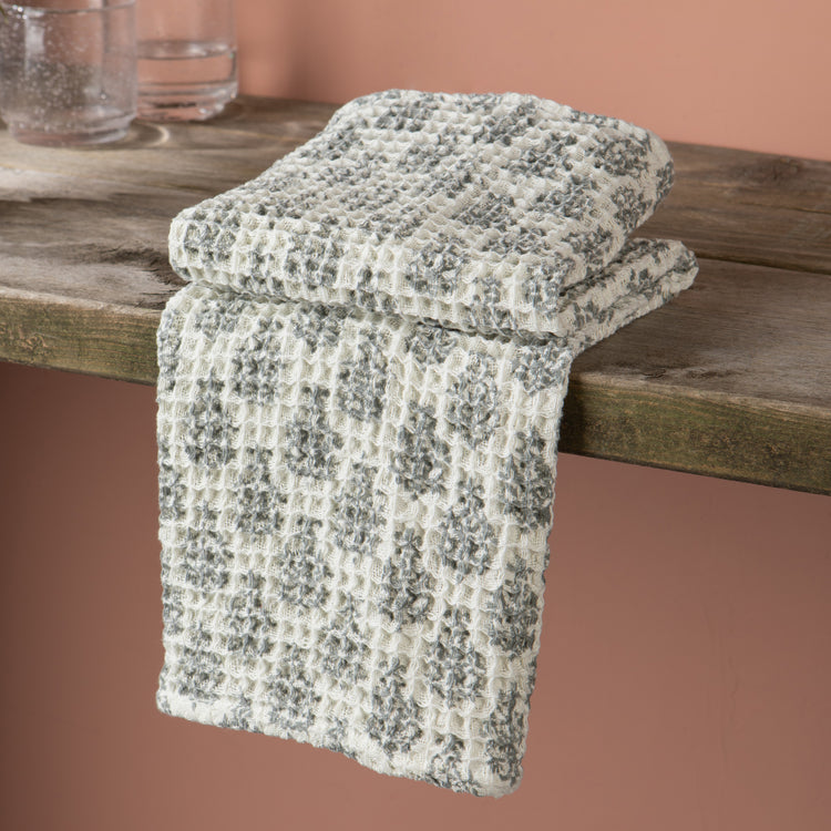 Blomma Block Print Waffle Dishtowel