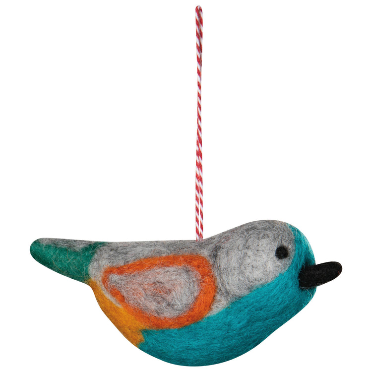 Bird Felt Christmas Tree Ornaments - 3 Assorted Styles