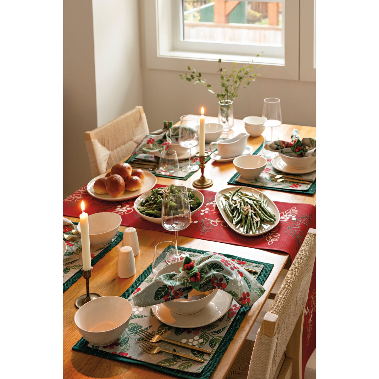 Merry Berry Christmas Table Runner