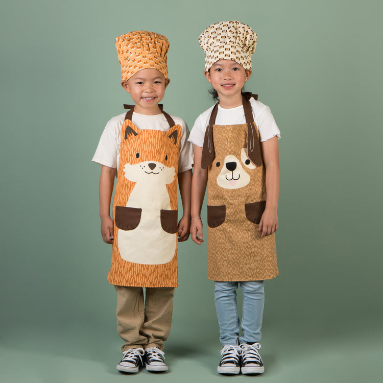 Fox Kid's Apron and Hat Set