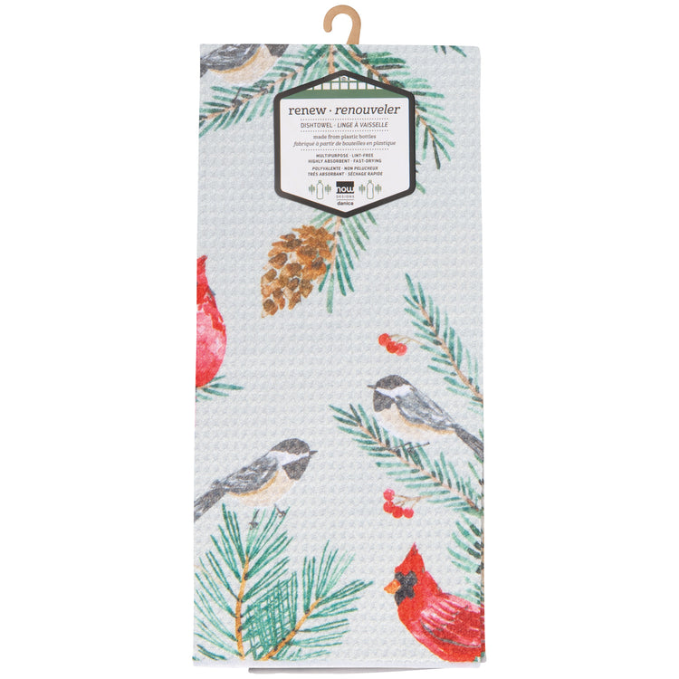 Birds & Boughs Christmas Recycled Microfibre Dishtowel