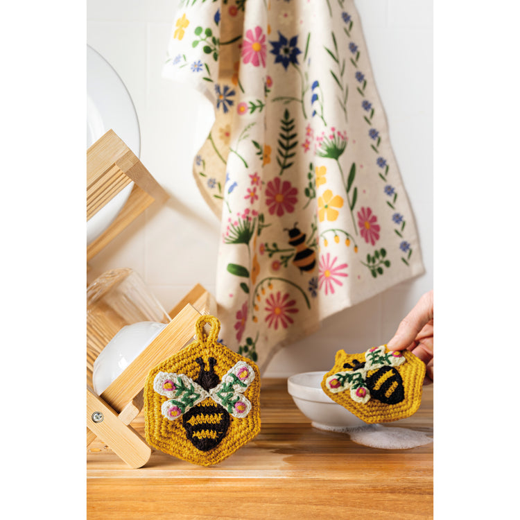 Bee Garden Crochet Sponges Set of 2