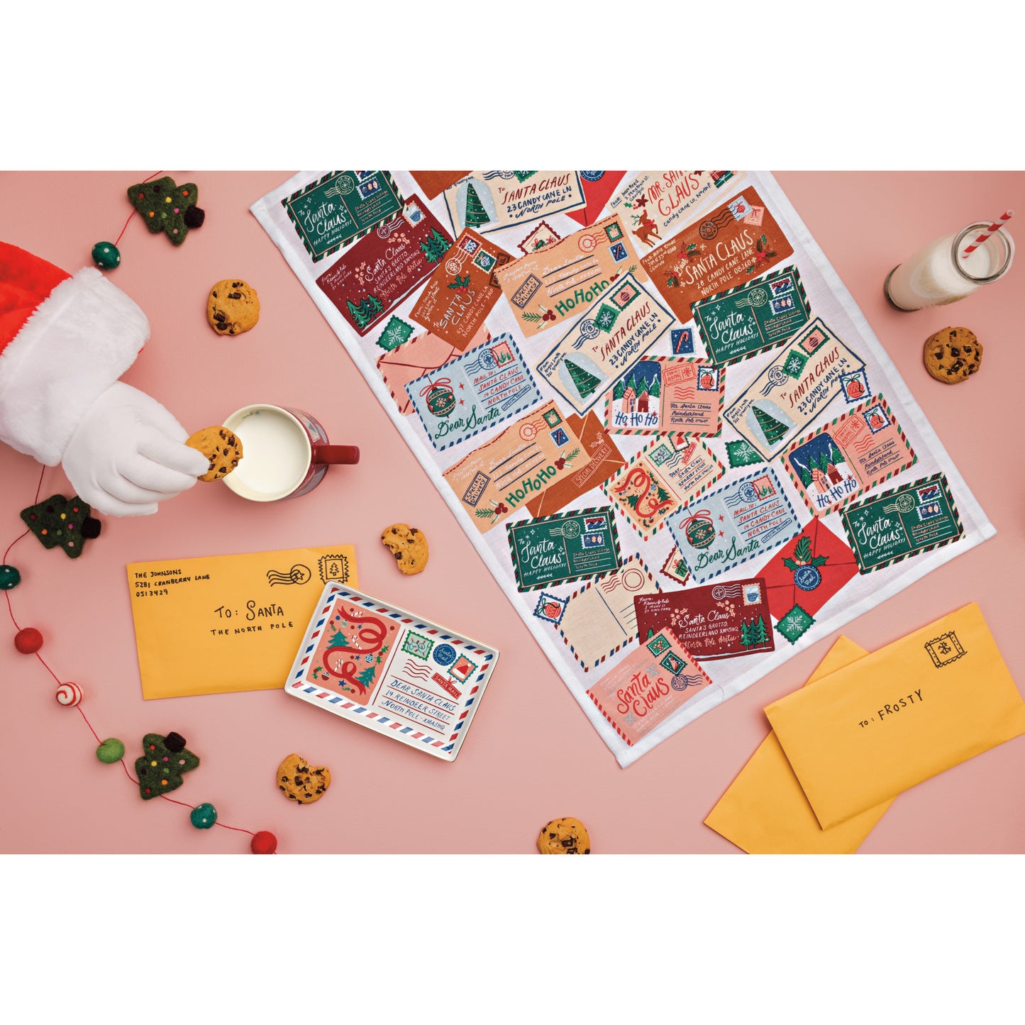 Santa Mail Christmas Dishtowel