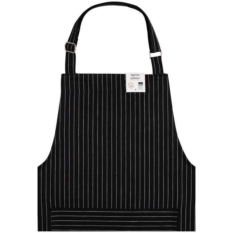 Black Pinstripe Chef Apron