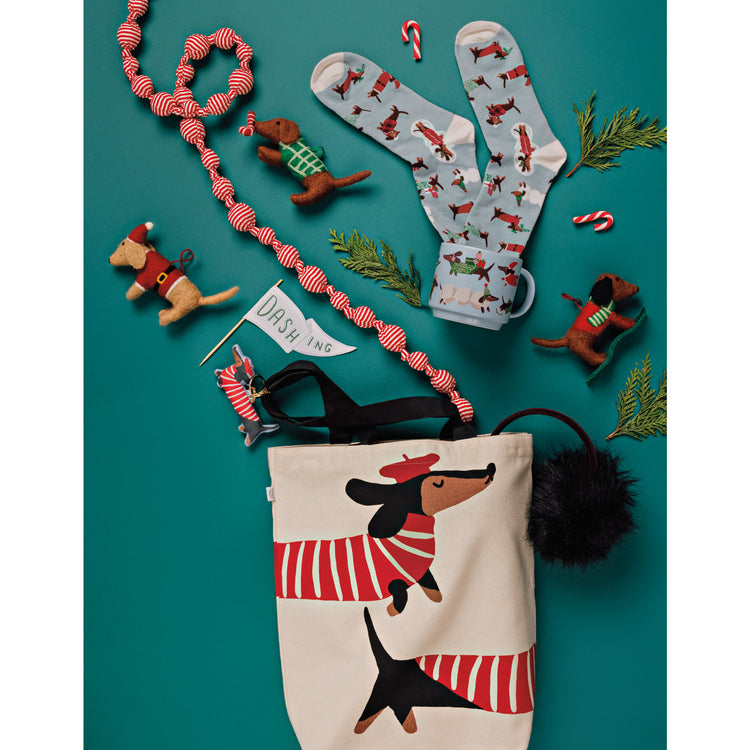 Dashing Dachschunds Cotton Bag Charm
