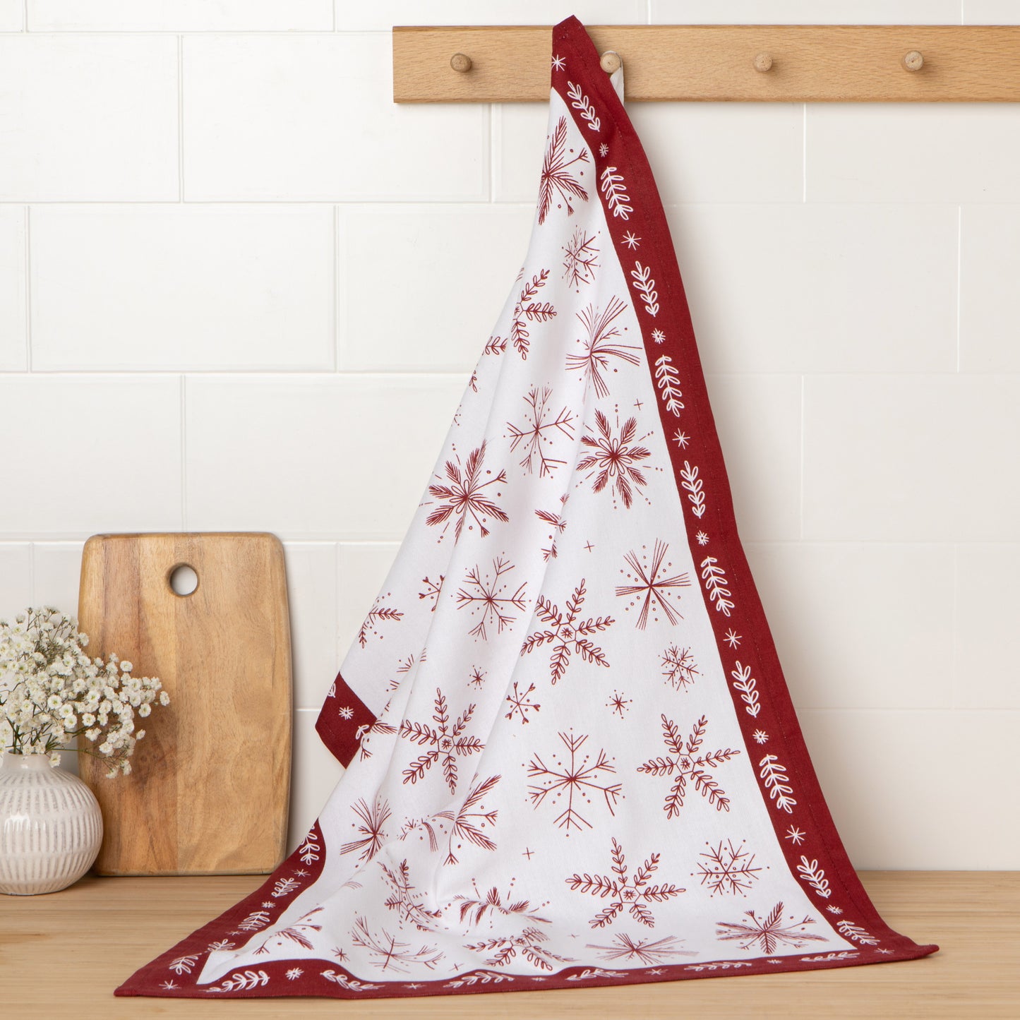 Snowflakes Christmas Dishtowel