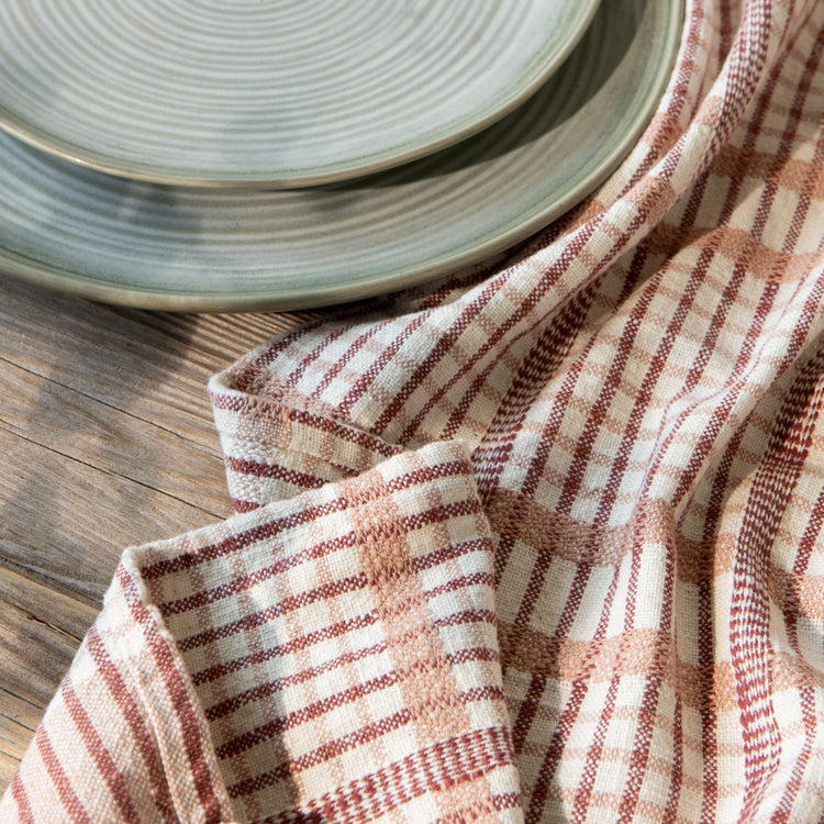 Bisque Finley Check Dishtowels Set of 2