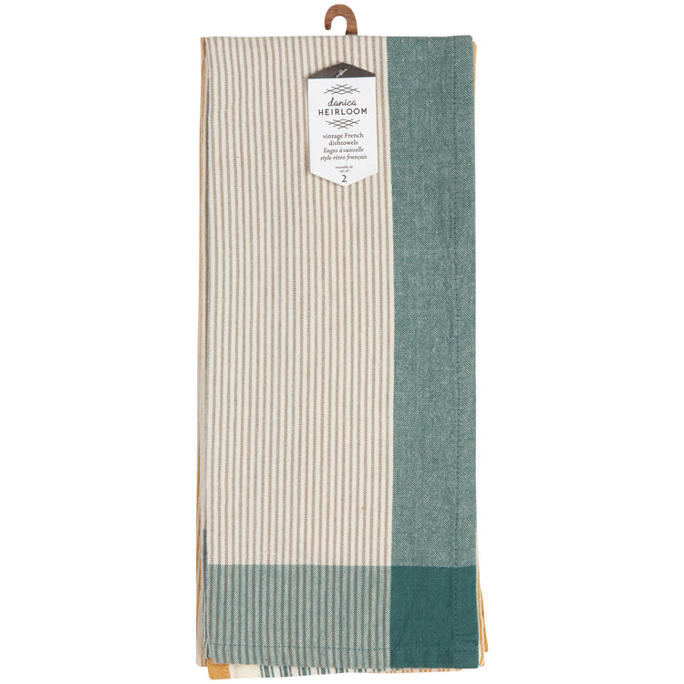 Lagoon Array Stripe Dishtowel Set of 2