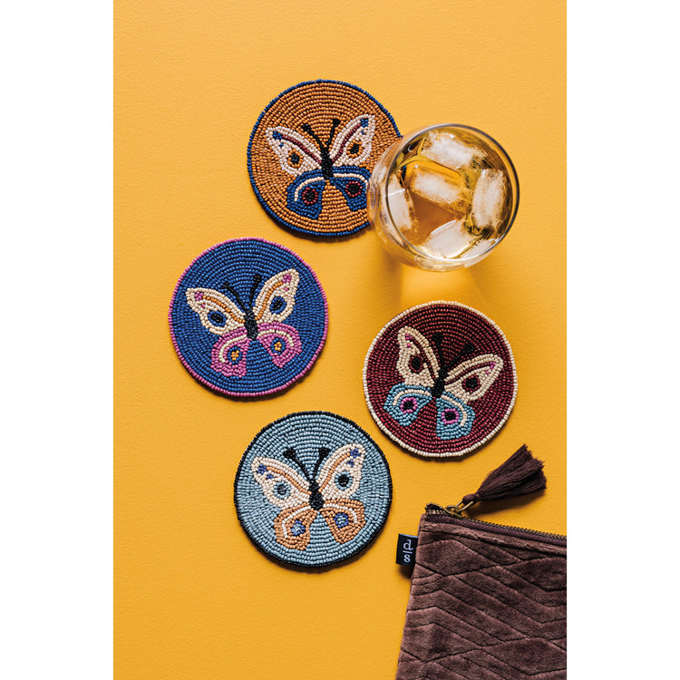 Aurora Beaded Coasters Set of 4