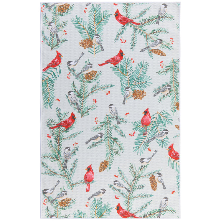 Birds & Boughs Christmas Recycled Microfibre Dishtowel