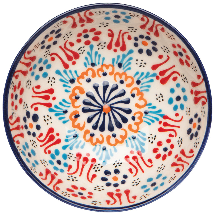 Hand-painted Turkish Bowl 5 inch - Evani White