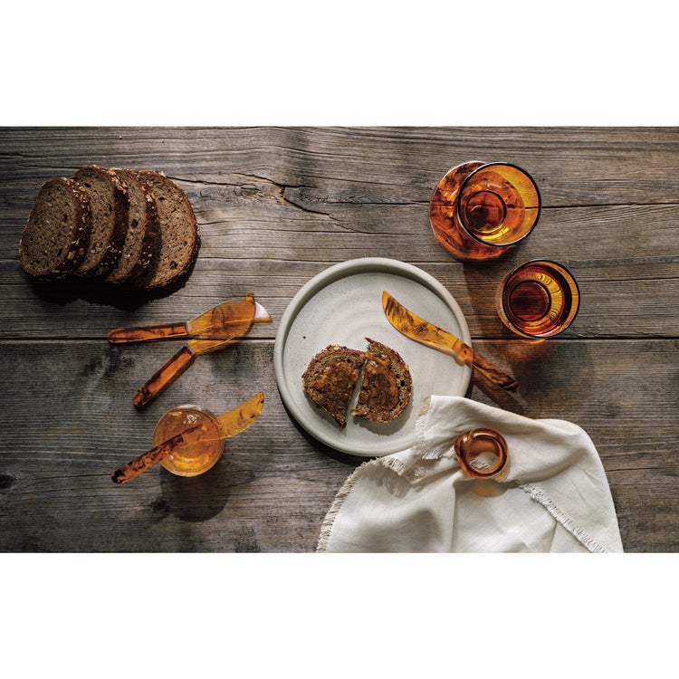 Tortoise Shell Resin Napkin Ring Set of 4