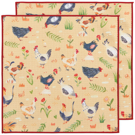 Free Range Recycled Microfibre Dishcloths Set of 2