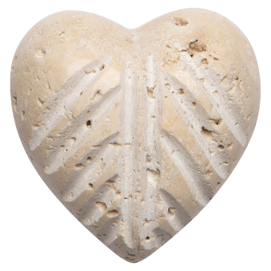 Beige Marble Heart Medium