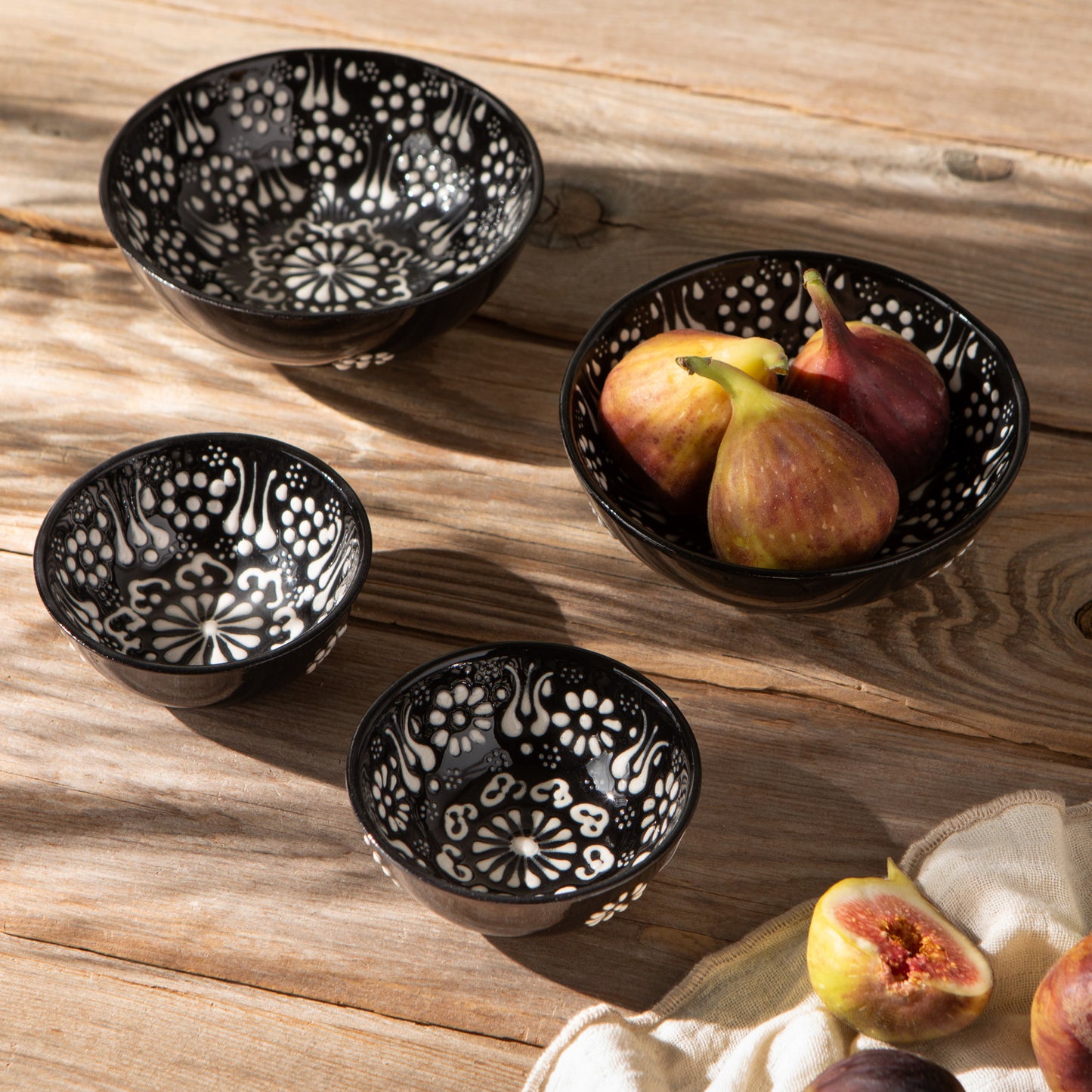 Hand-painted Turkish Bowl 3.5 inch - Evani Black