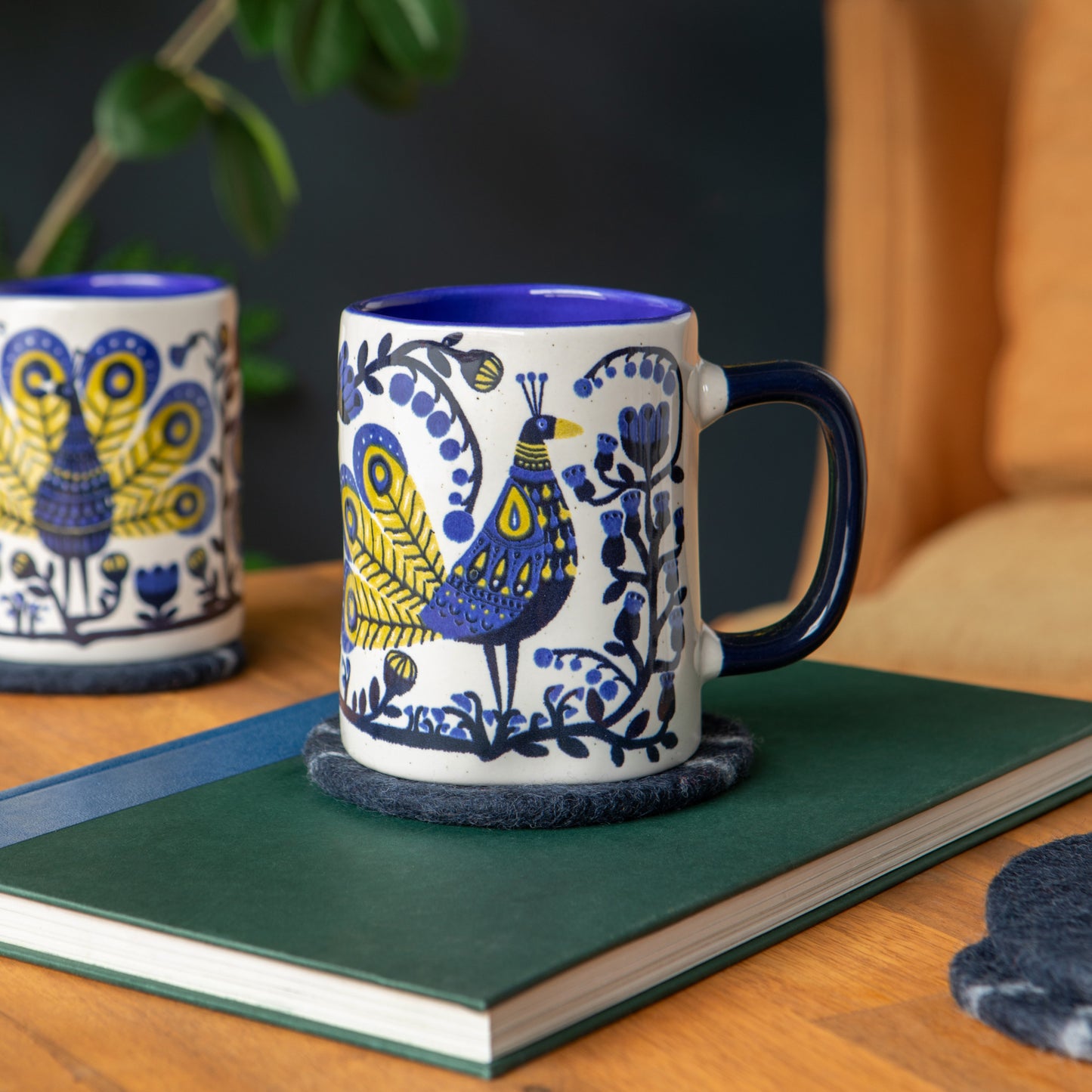 Peacock Perch Mug