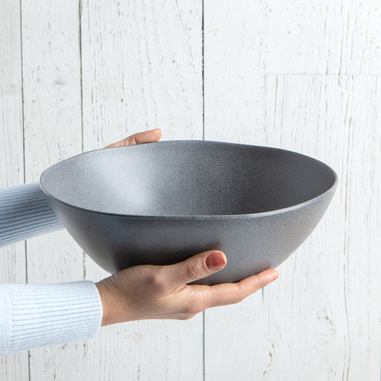 Fresco Melamine Serving Bowl - Graphite