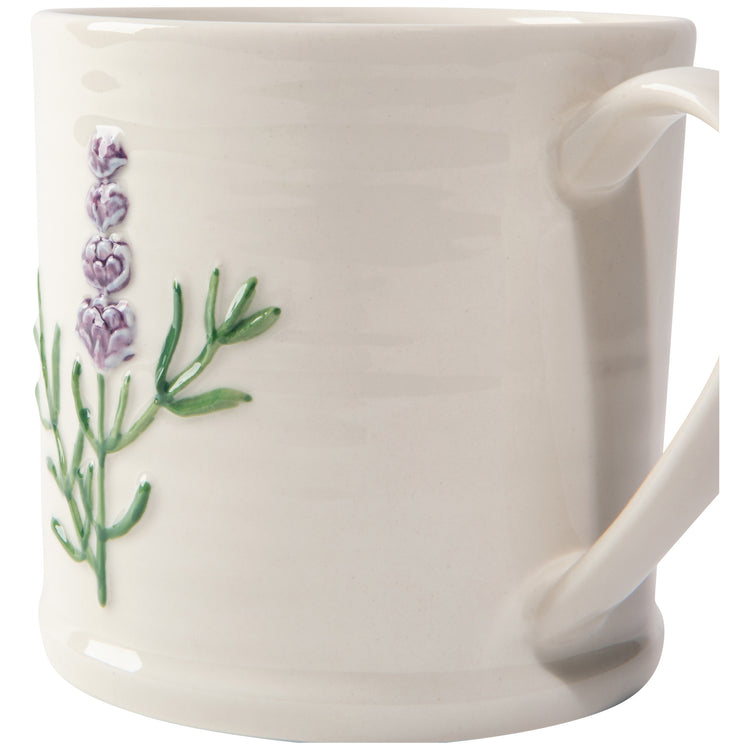 Lavender Embossed Mug