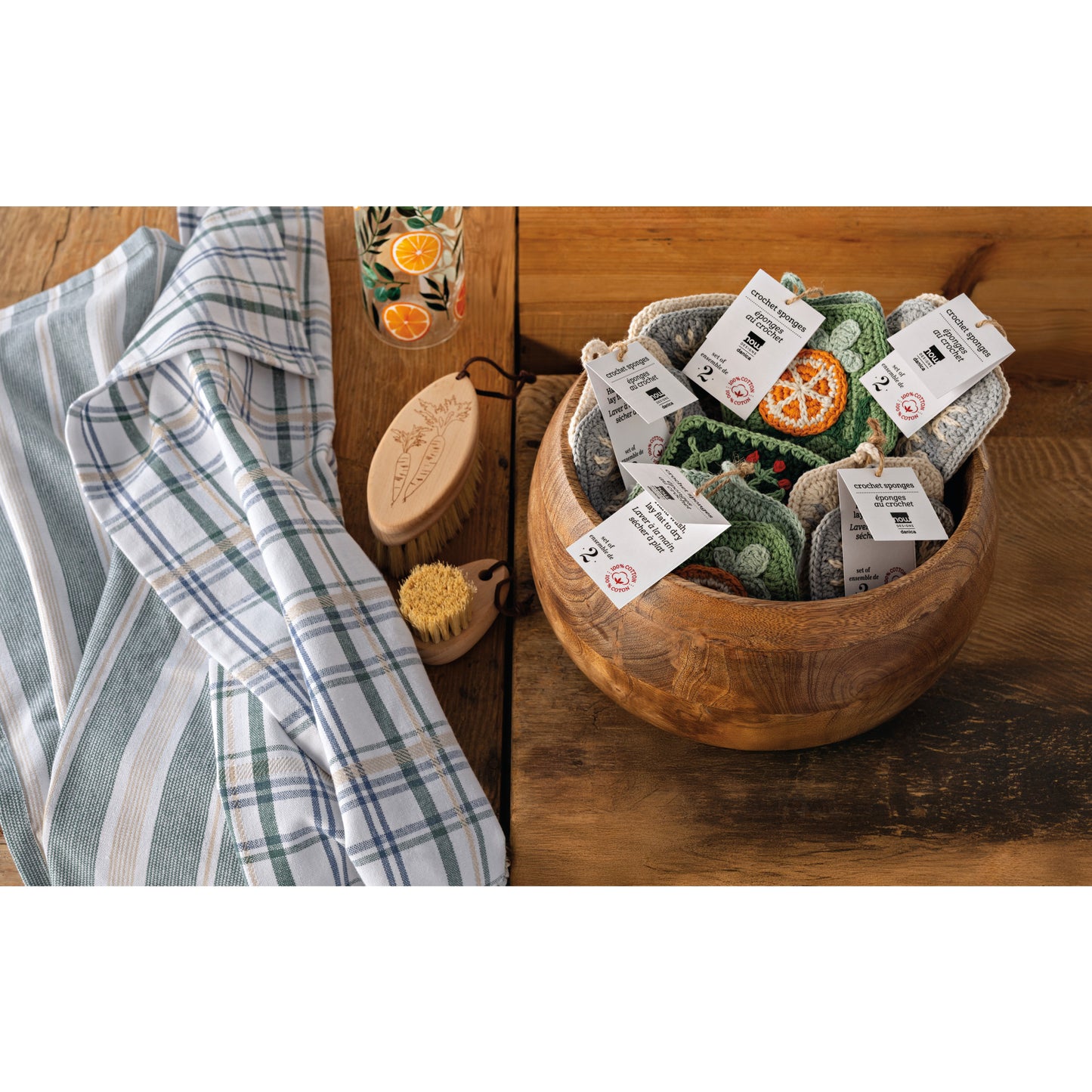 Cedar & Citrus Crochet Sponges Set of 2